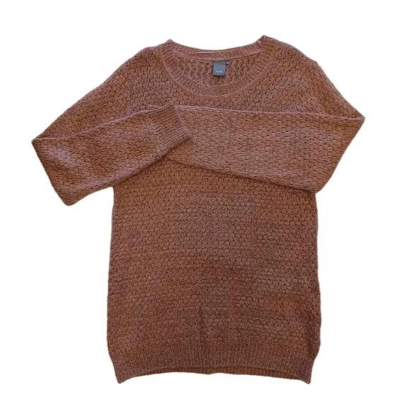 Ichi Textured Knit Sweater Light  Mahogany Colour Size XXL - Picture 8 of 14